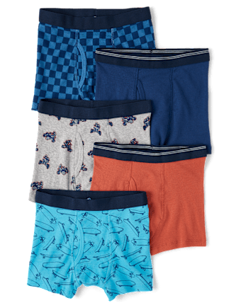 Lot de 5 boxers skateboard pour garçon
