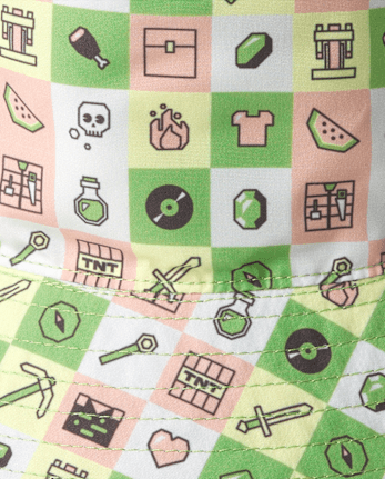 Girls Reversible Minecraftâ¢ Bucket Hat