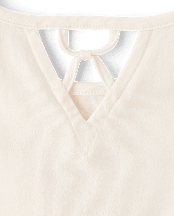 Girls Graphic Eyelet Top