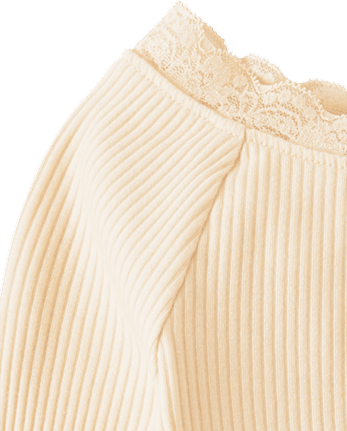 Girls Ribbed Off Shoulder Top