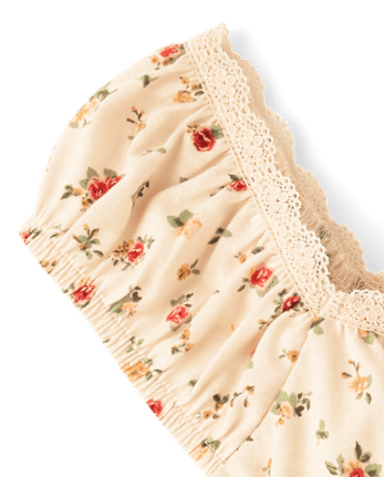 Haut babydoll fleuri pour fille