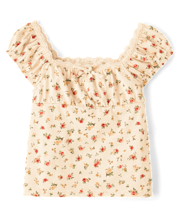 Girls Floral Babydoll Top