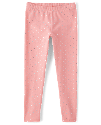 Girls Foil Dot Leggings