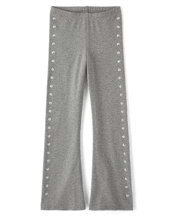 Girls Studded Flare Leggings