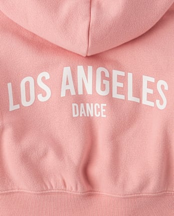 Sweat à capuche en polaire premium graphique pour fille