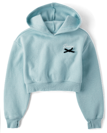 Sweat à capuche en polaire premium graphique pour fille