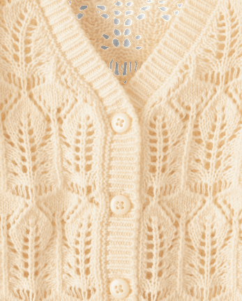 Girls Pointelle Cardigan