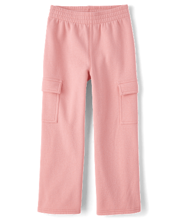 Pantalon cargo large en polaire de qualité supérieure pour fille