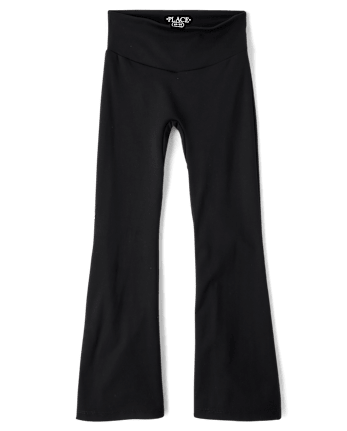 Girls High Rise Flare Leggings