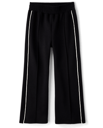 Girls Pintuck Scuba Wide Leg Lounge Pants