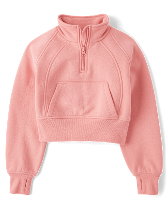 Girls Premium Fleece Quarter Zip Pullover