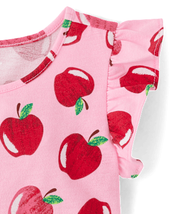 Baby And Toddler Girls Apple Flutter Dress