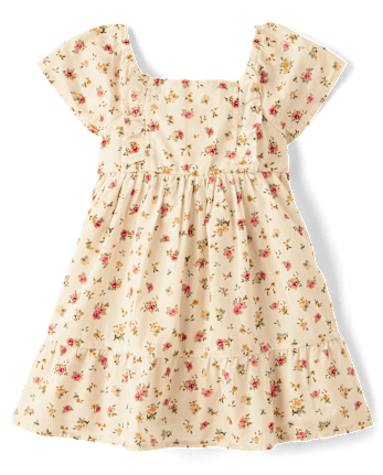 Toddler Girls Floral Babydoll Dress