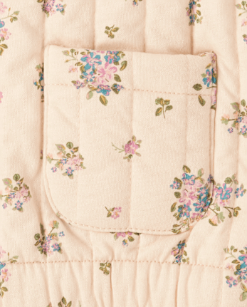 Toddler Girls Floral Quilted Jacket