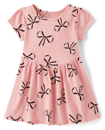 Baby And Toddler Girls Bow V Waist Dress