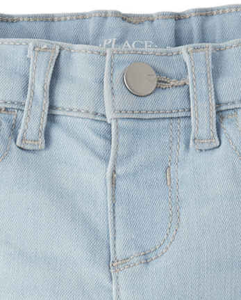 Toddler Girls Embroidered Bow High Rise Flare Jeans