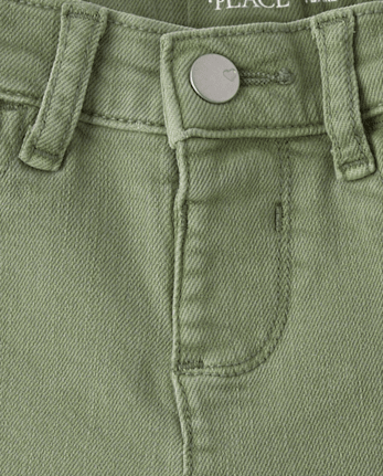 Toddler Girls Garment Dyed High Rise Flare Jeans