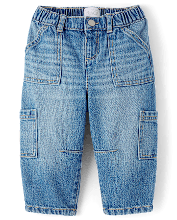 Toddler Girls Utility Barrel Jeans