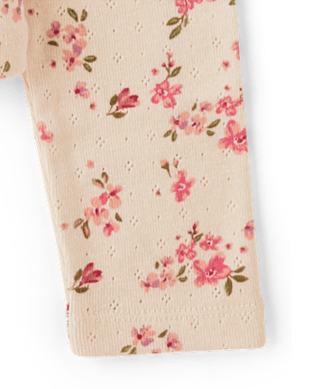 T-shirt bébé en pointelle floral pour fille