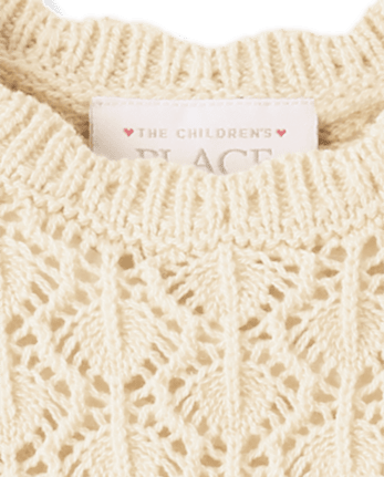 Toddler Girls Scalloped Pointelle Sweater