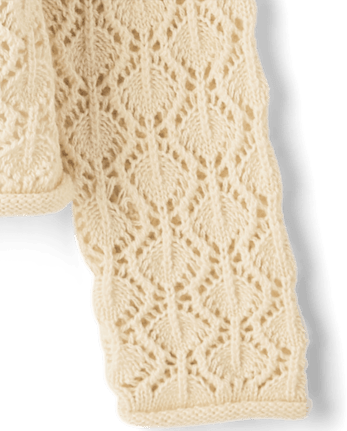 Toddler Girls Scalloped Pointelle Sweater