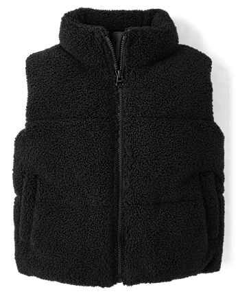 Girls Sherpa Puffer Vest