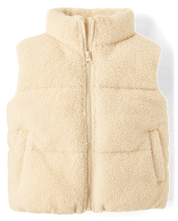 Girls Sherpa Puffer Vest