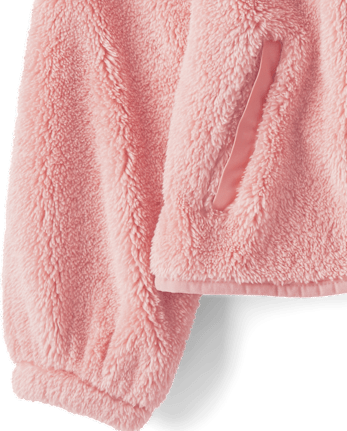 Girls Heavyweight Sherpa Zip Up Jacket