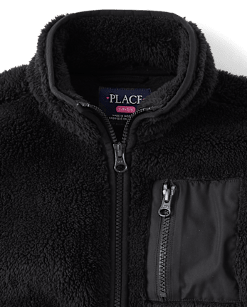 Kids Heavyweight Sherpa Zip Up Jacket