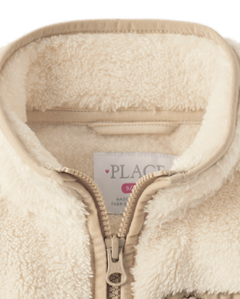 Veste zippée en sherpa épais pour enfant