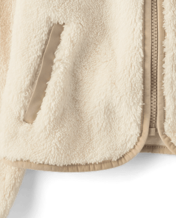 Veste zippée en sherpa épais pour enfant