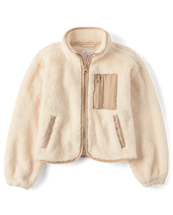 Kids Heavyweight Sherpa Zip Up Jacket