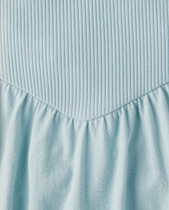 Girls Ribbed V-Waist Dress