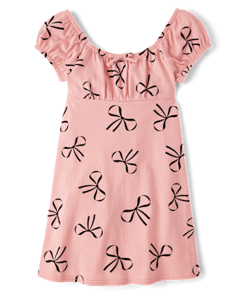Girls Print Fit And Flare Dress