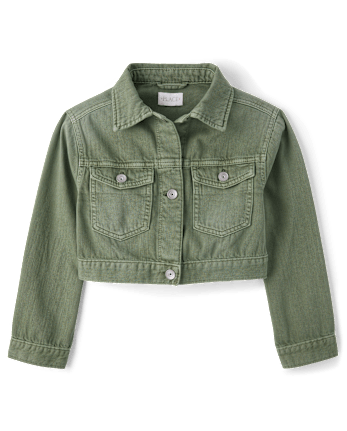 Girls Garment Dyed Denim Jacket