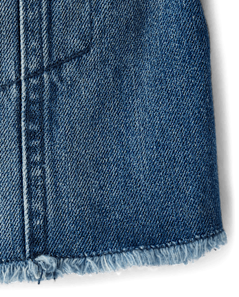 Veste en jean cloutée de strass pour fille