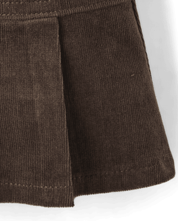 Girls Pleated Corduroy Skort