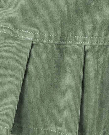 Jupe-short plissée en velours côtelé pour fille