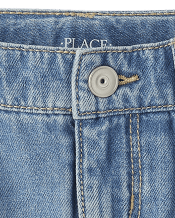 Girls Denim Ruffle Skort