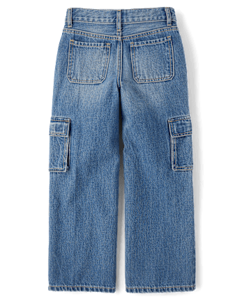 Girls Baggy Cargo Jeans