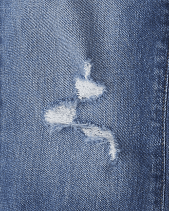 Jeans droits déchirés pour filles