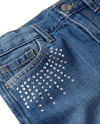 Girls Studded Slouchy Jeans