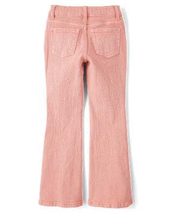 Girls Garment Dyed High Rise Flare Jeans