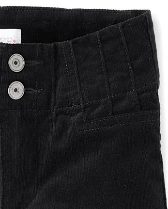 Girls Pleated Corduroy Flare Pants