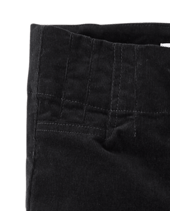 Pantalon évasé en velours côtelé à pinces pour fille