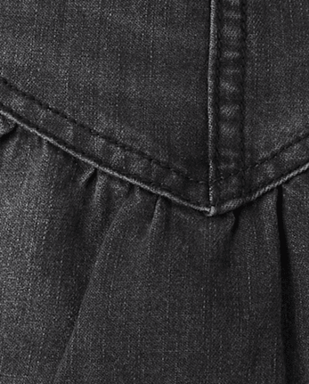 Girls Denim Ruffle Skort