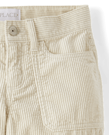 Girls Corduroy Baggy Cargo Pants