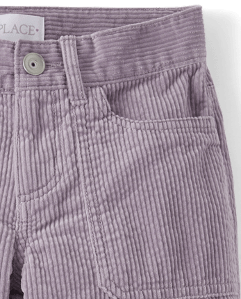 Girls Corduroy Baggy Cargo Pants
