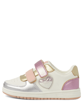 Toddler Girls Shakey Heart Low Top Sneakers