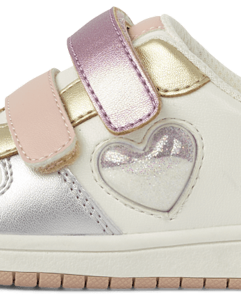 Toddler Girls Shakey Heart Low Top Sneakers